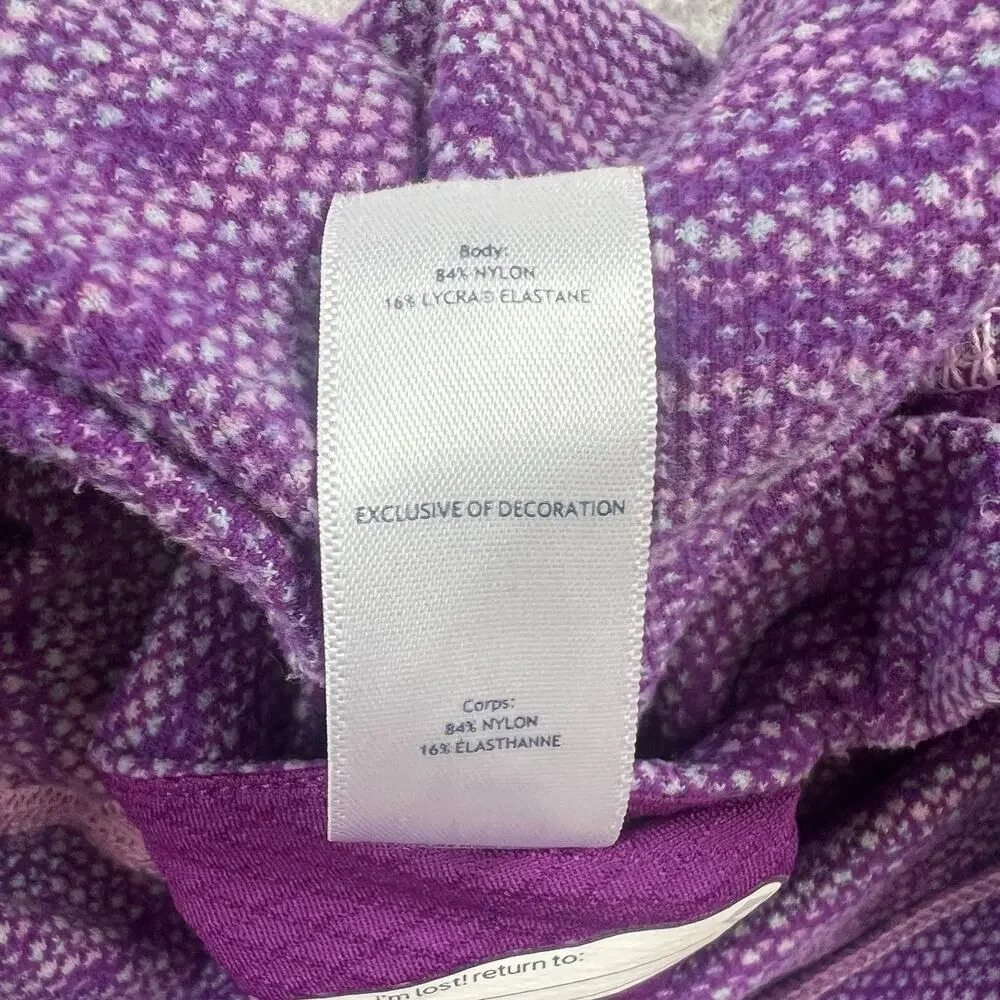 Ivivva By Lululemon Girl Purple Dot Print Rhythmic 17” Crop Legging Youth 12